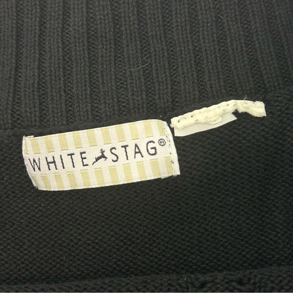 VTG Y2K WHITE STAG Knit Off The Shoulder Top - Picture 4 of 4